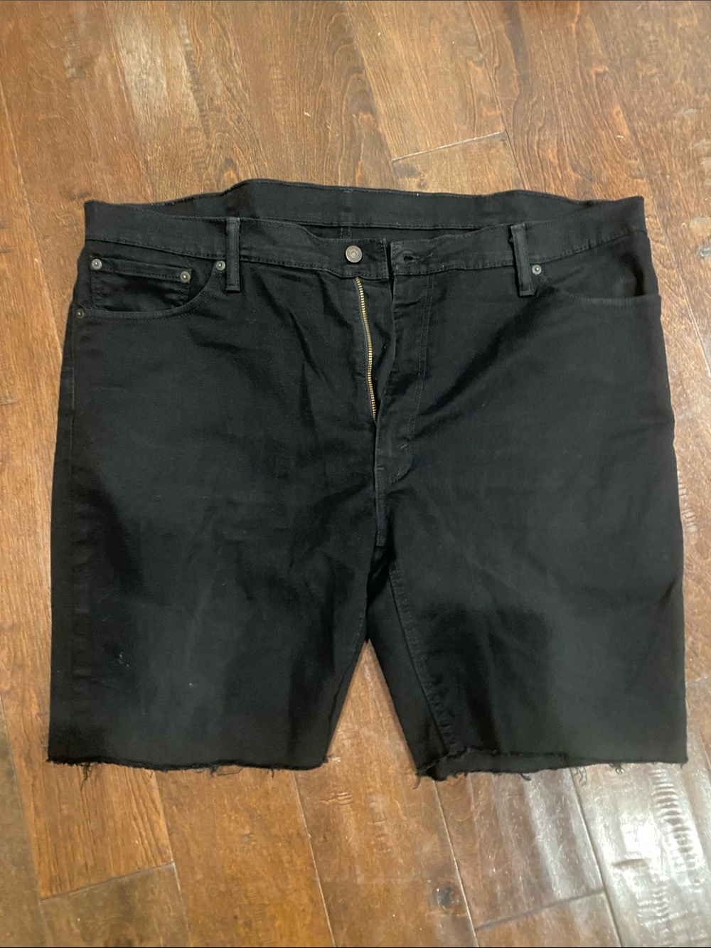 Levi's Black Denim Cutoff Shorts